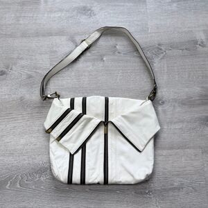Y2K Hype zipper tote white bag
